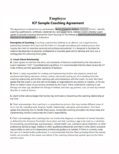 employee client coaching agreement