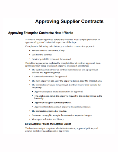enterprise supplier contract
