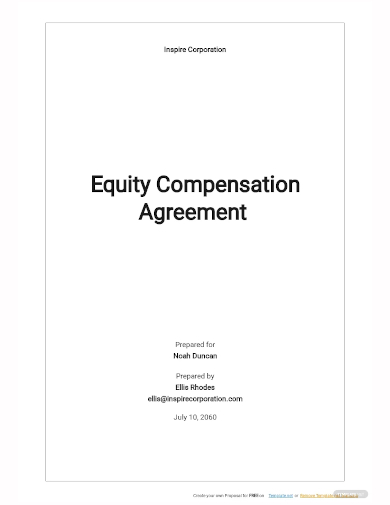 equity compensation agreement template