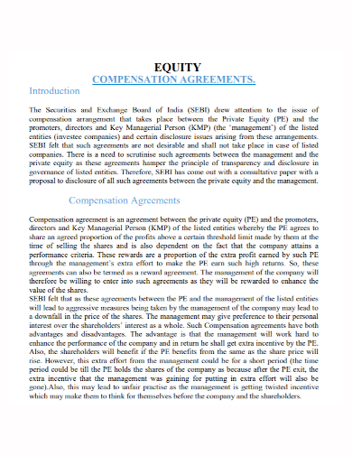 equity compensation agreement