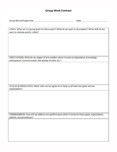 group work assignment contract
