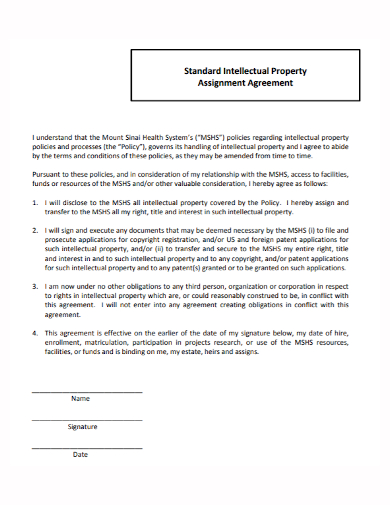 intellectual property assignment agreement