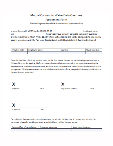 mutual consent agreement form