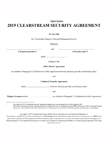 provision of management security agreement