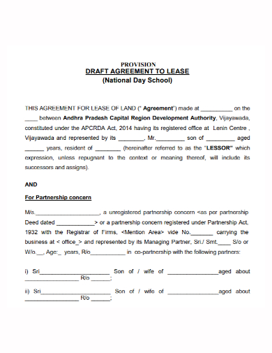 provision of school lease agreement