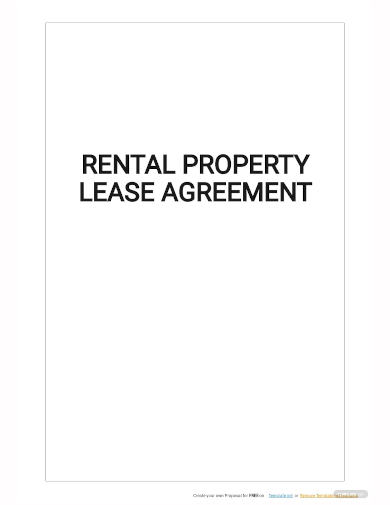 rental property lease agreement template