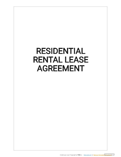 residential rental lease agreement template