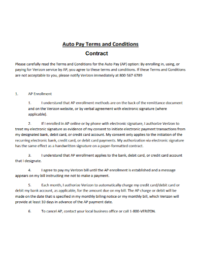 sample auto payment contract