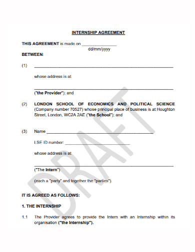 school internship agreement