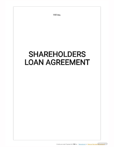 shareholders loan agreement template