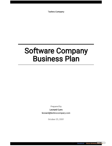 software companies business plans