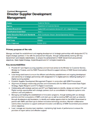 supplier development management contract