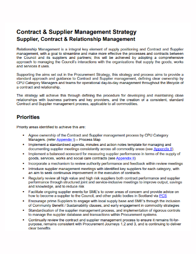 supplier managment strategy contract