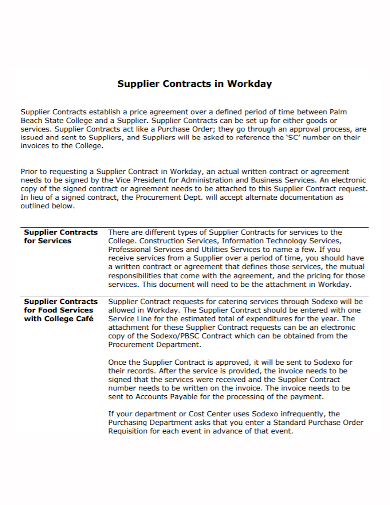 supplier services contract