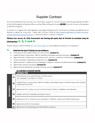 third party supplier contract