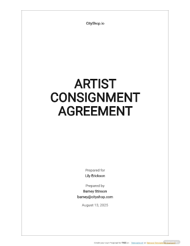 FREE 10  Artist Consignment Agreement Samples in MS Word Google Docs