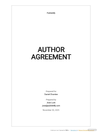 author agreement template