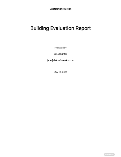 building evaluation report