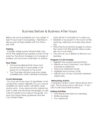 business before business after hours