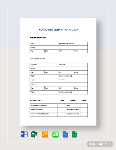 business credit application template
