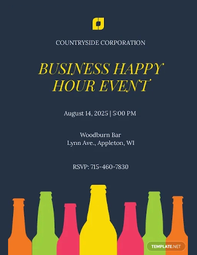business happy hour invitation template