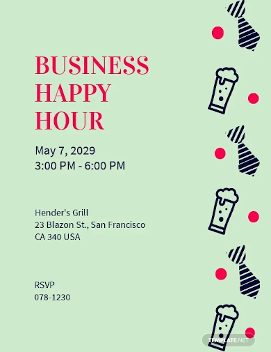 business happy hour party invitation template