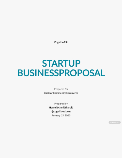 business proposal for startup company