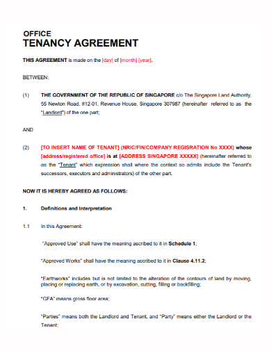 company office tenancy agreement