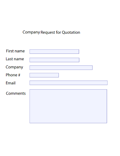 company request for quotation
