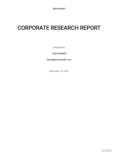 corporate research report