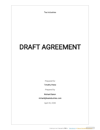 draft agreement template