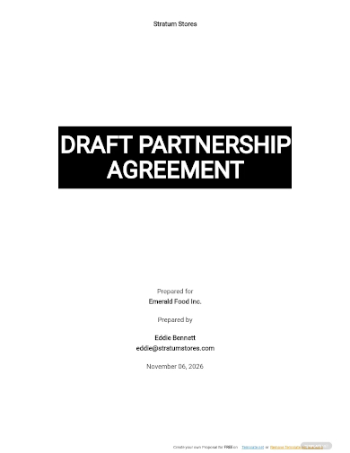 draft partnership agreement template