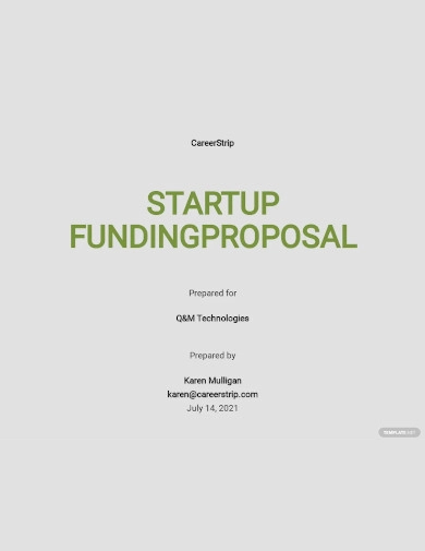 editable startup funding proposal template