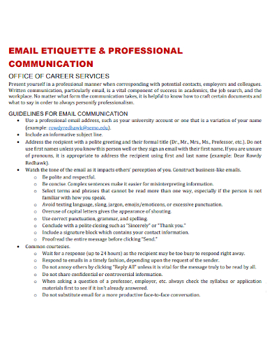 email etiquette professional communication