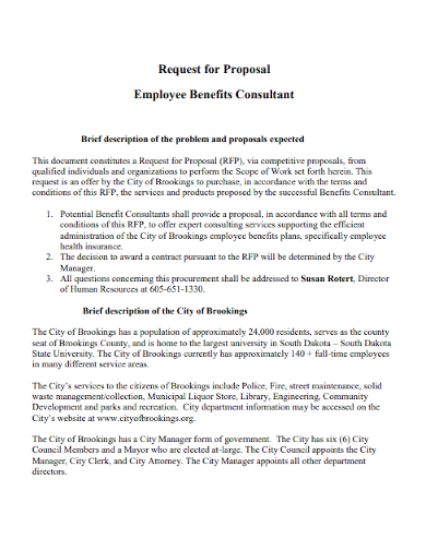 employee benefits consultant proposal