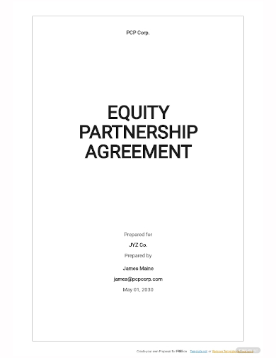 equity partnership agreement template