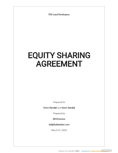 equity sharing agreement template