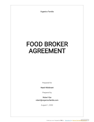 food broker agreement template