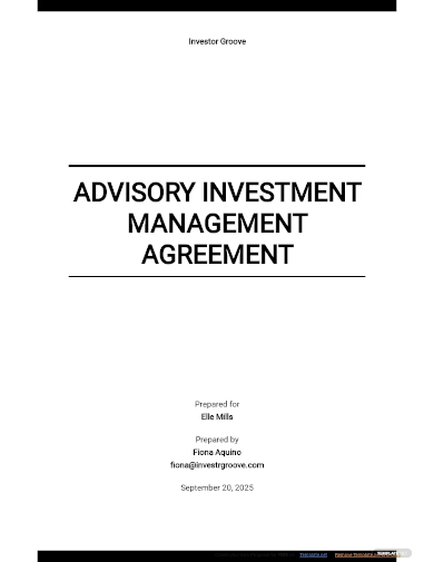 free advisory investment management agreement