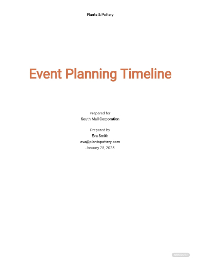 free event planning timeline template