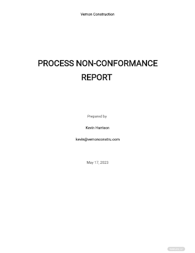 free process non conformance report