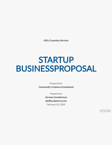 free startup business proposal template