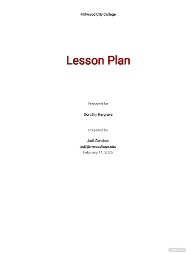 free technology lesson plan template