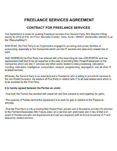 freelance contract service agreement
