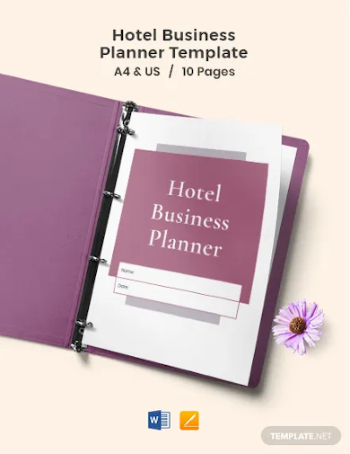 hotel business planner template