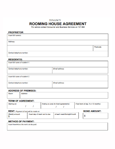 house room tenancy agreement