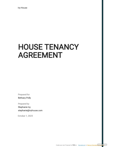 house tenancy agreement template