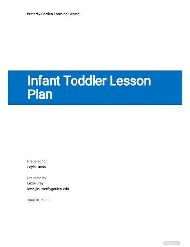 infant toddler lesson plan template