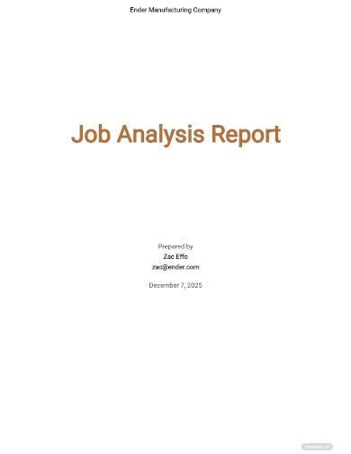 job analysis report template