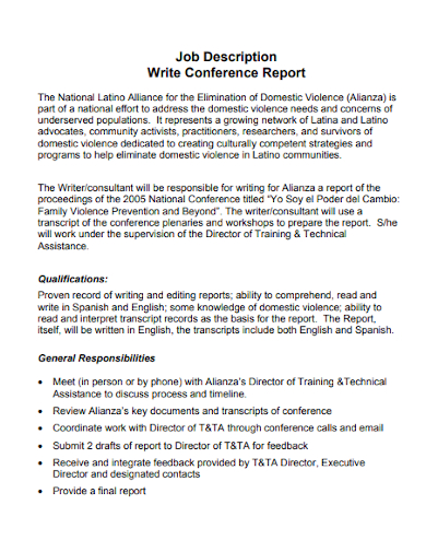 FREE 10 Conference Report Samples In MS Word Google Docs PDF